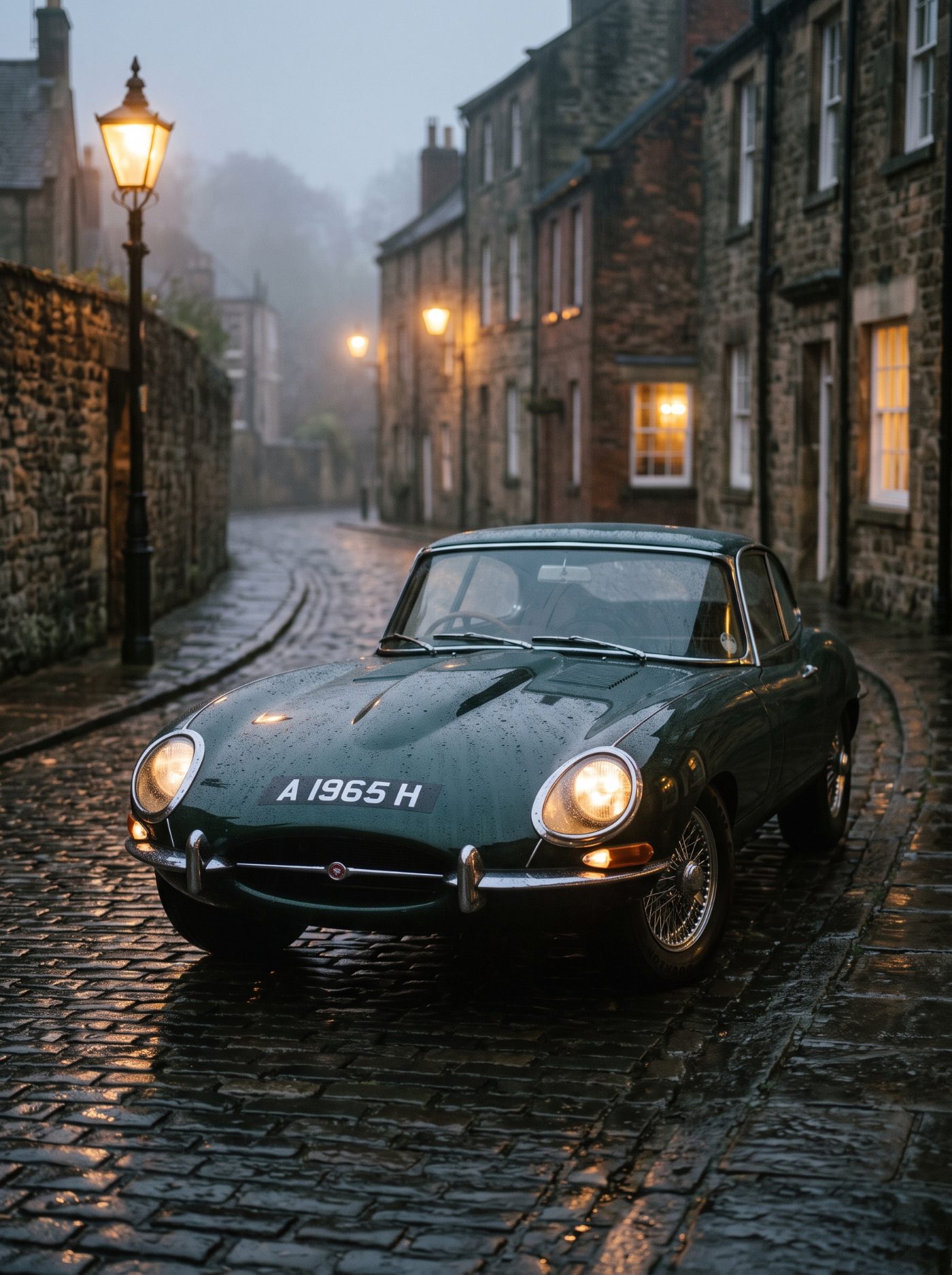 A classic E-Type at dusk (concept image)