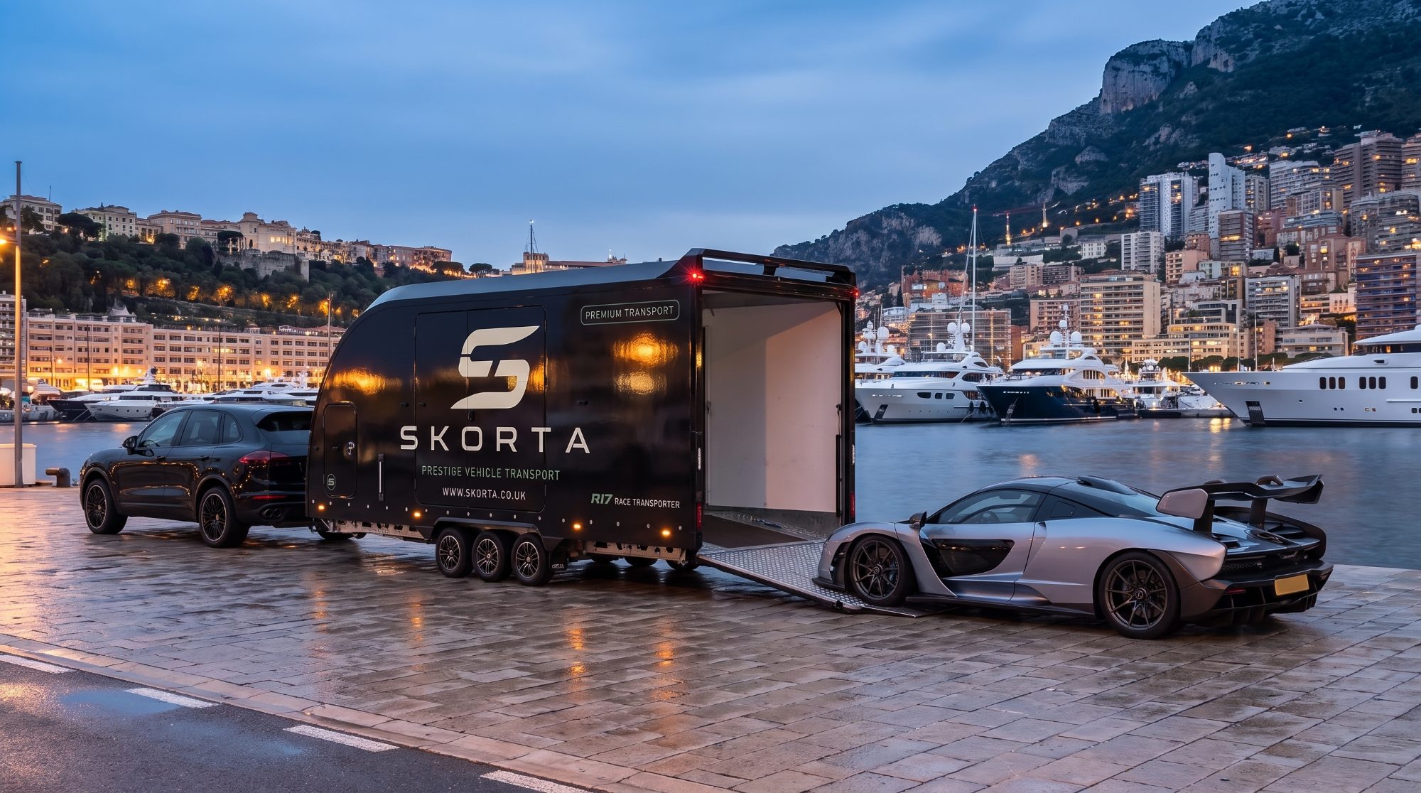 Delivery on the harbour front at Monaco